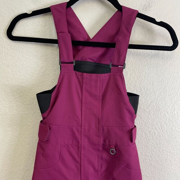 Roxy Kids Ski Snowboard Snow Bib Overalls T 4-5 Purple Dry Flight Technology - Picture 2 of 9